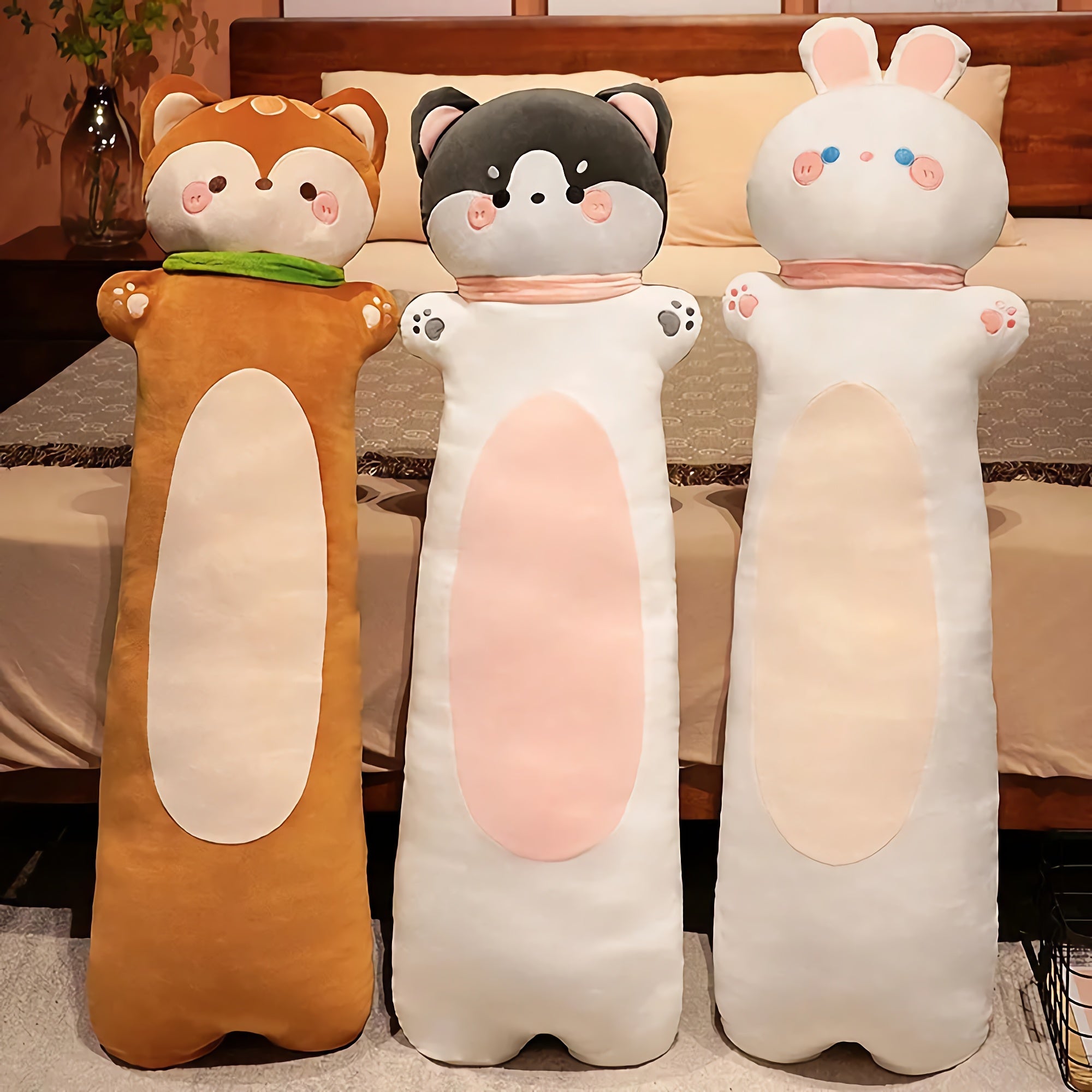 Cozy Paws Parade Looong Plush Stuffed Animals - Hops and Pops - Cute - Plushies - Kawaii - Stuffed Animals