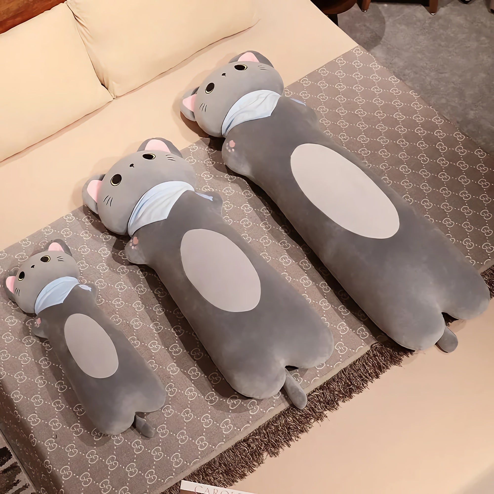 Cozy Scarf Cat Buddy Looong Plushie - Hops and Pops - Cute - Plushies - Kawaii - Cat Plush - Stuffed Animals