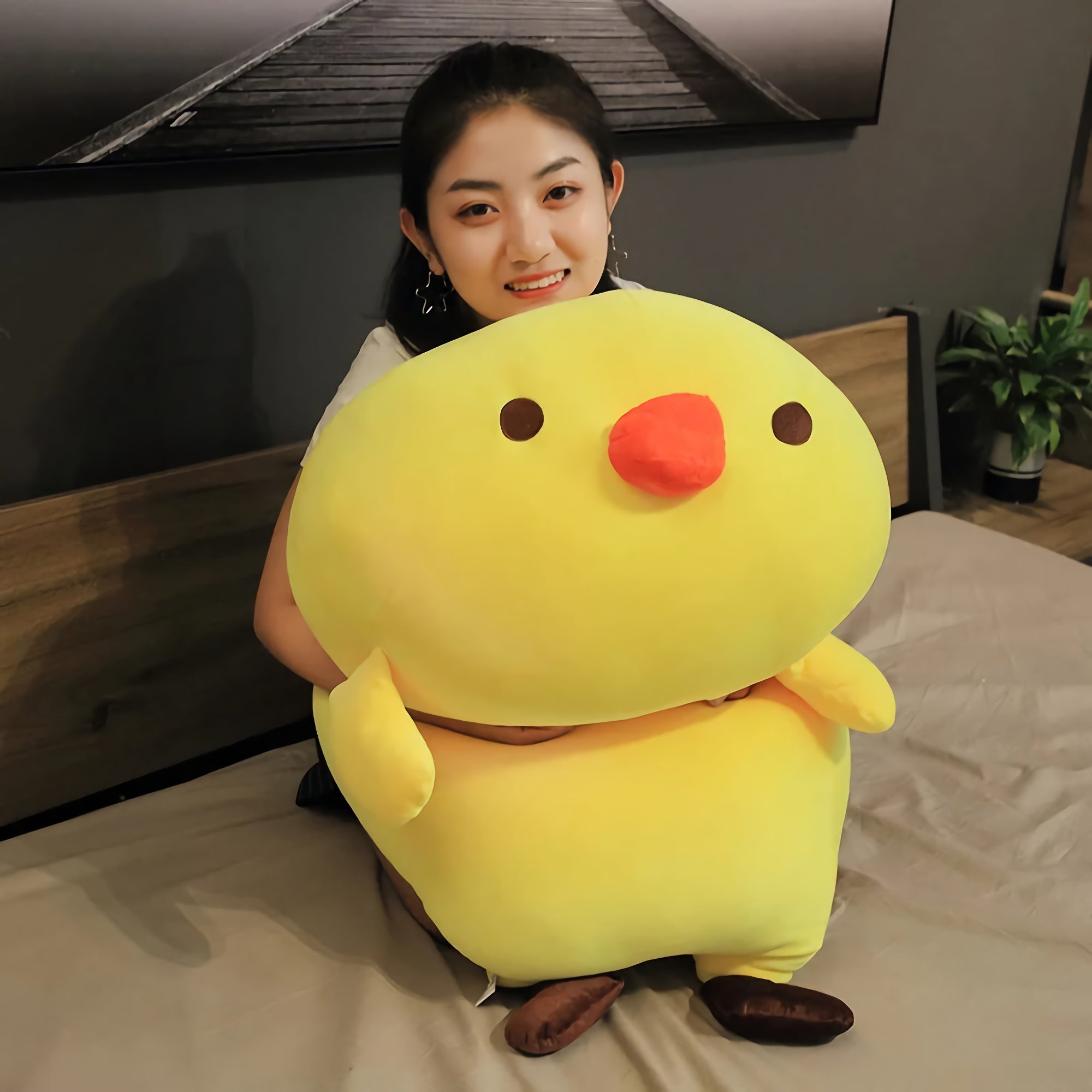 Cuddle Chick Soft Cushion - Hops and Pops - Cute - Plushies - Kawaii - Chicken Plush - Stuffed Animals