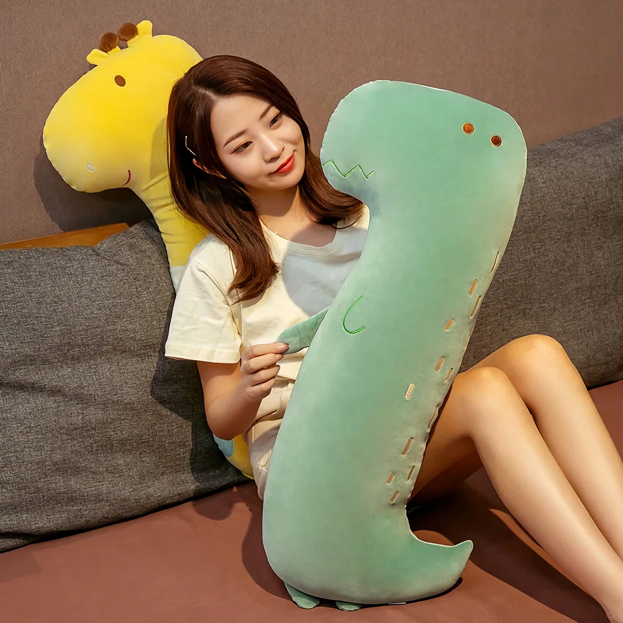 Cute Long Curved Animal Plushie - Hops and Pops - Cute - Plushies - Kawaii - Stuffed Animals