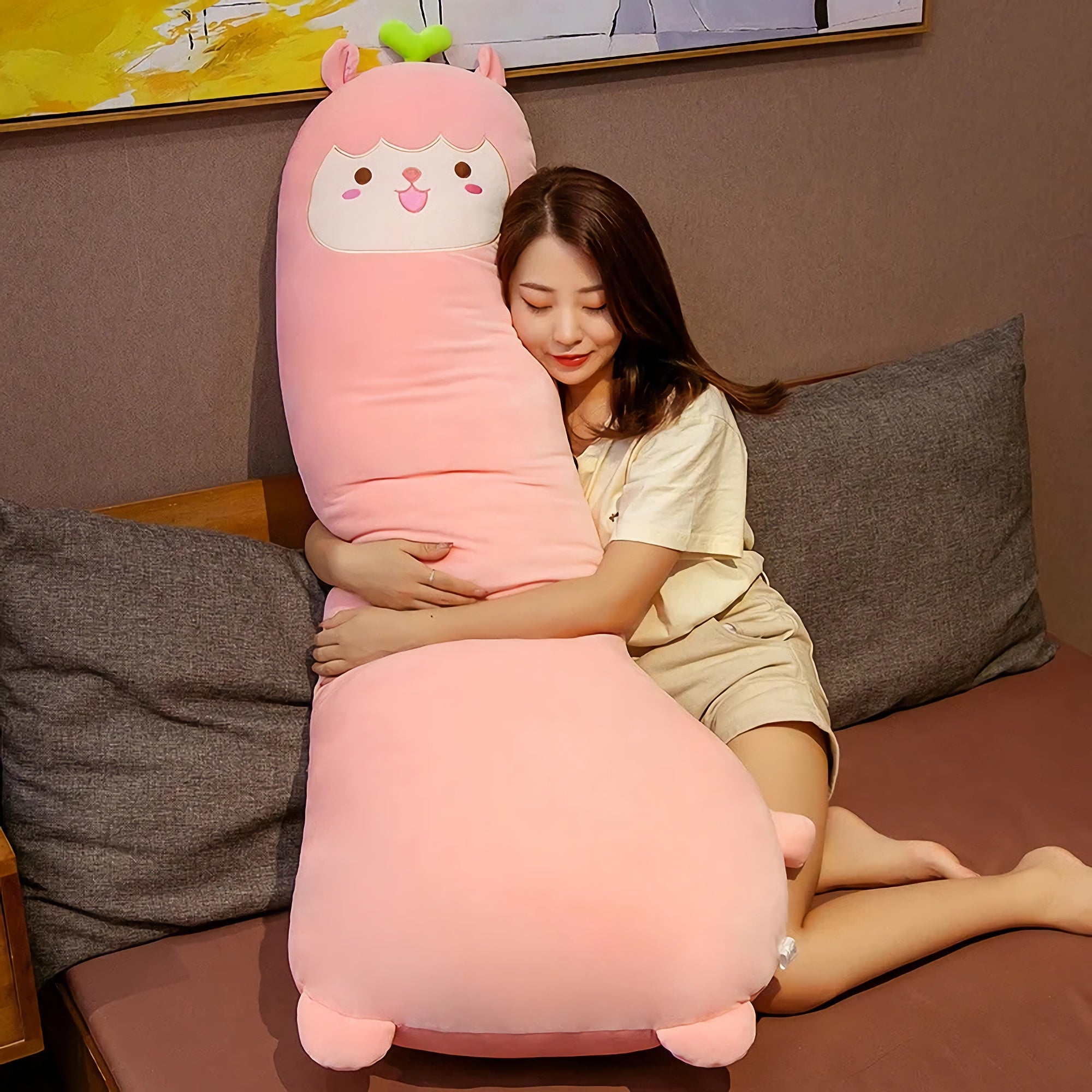 Cute Long Curved Animal Plushie - Hops and Pops - Cute - Plushies - Kawaii - Size: Giant - Size: Big