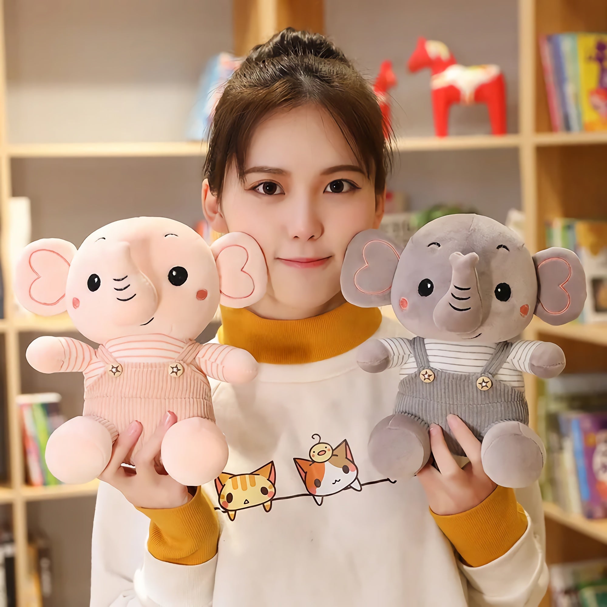 Dandy the Dressed-Up Elephant - Hops and Pops - Cute - Plushies - Kawaii - Elephant Plush - Shape: Rectangular
