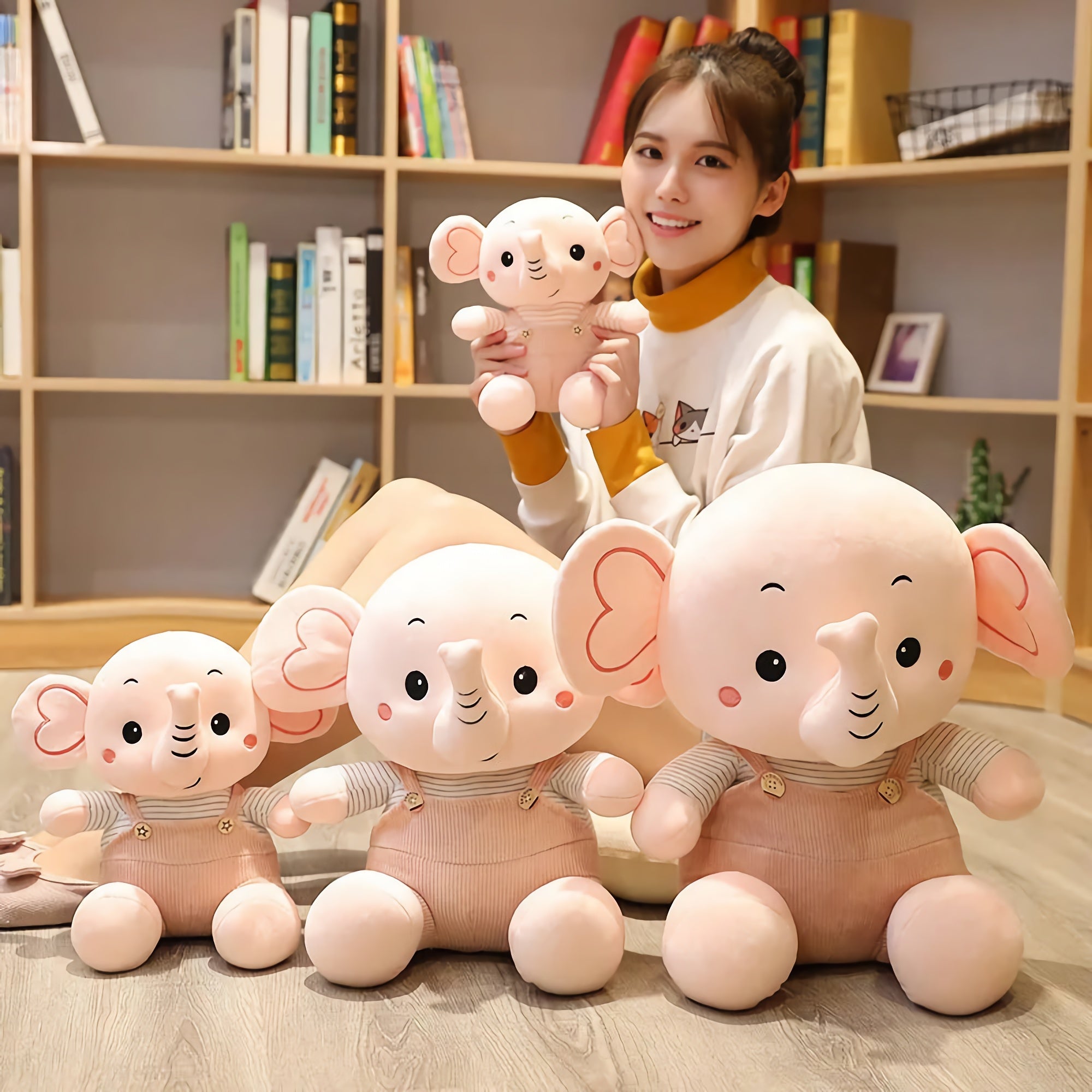 Dandy the Dressed-Up Elephant - Hops and Pops - Cute - Plushies - Kawaii - Elephant Plush - Farm & Wild Animals Plush