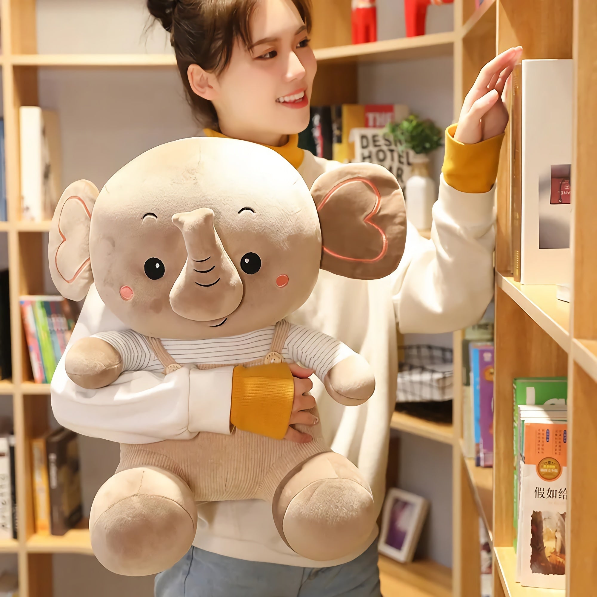 Dandy the Dressed-Up Elephant - Hops and Pops - Cute - Plushies - Kawaii - Elephant Plush - Happy Plush