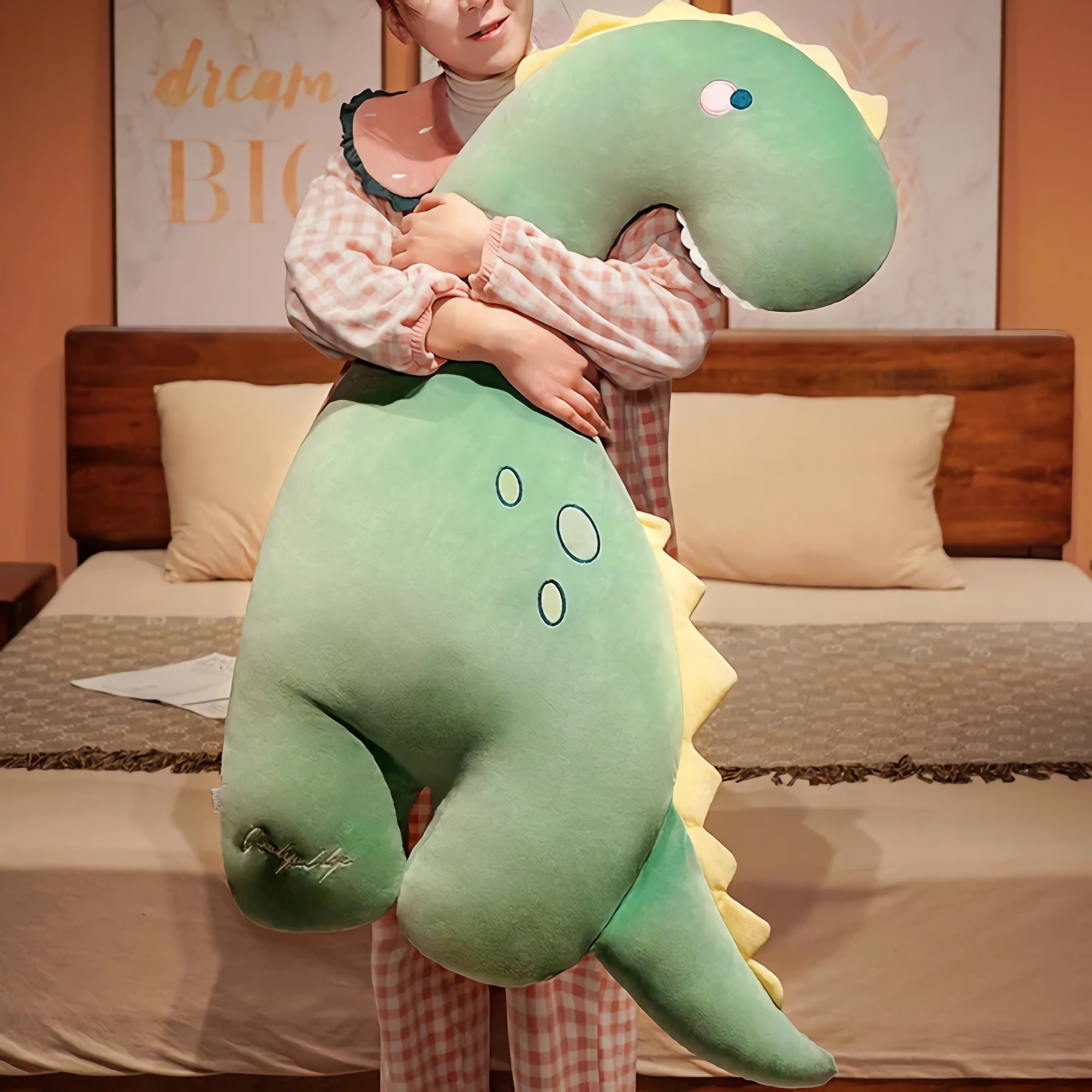 Dino & Friends Looong Plush Pillow - Hops and Pops - Cute - Plushies - Kawaii - Stuffed Animals