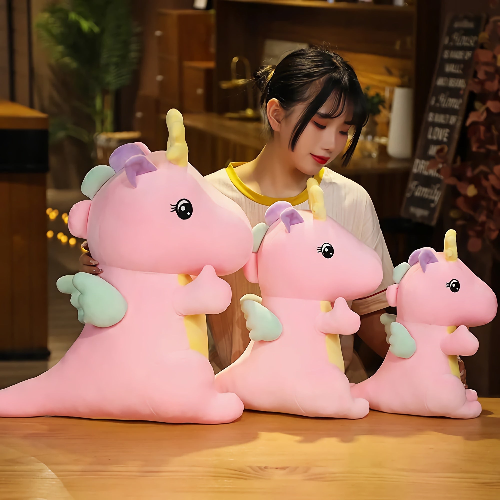 Dreamy Dino Dragon Plushies - Hops and Pops - Cute - Plushies - Kawaii - Dinosaur Plush - Stuffed Animals