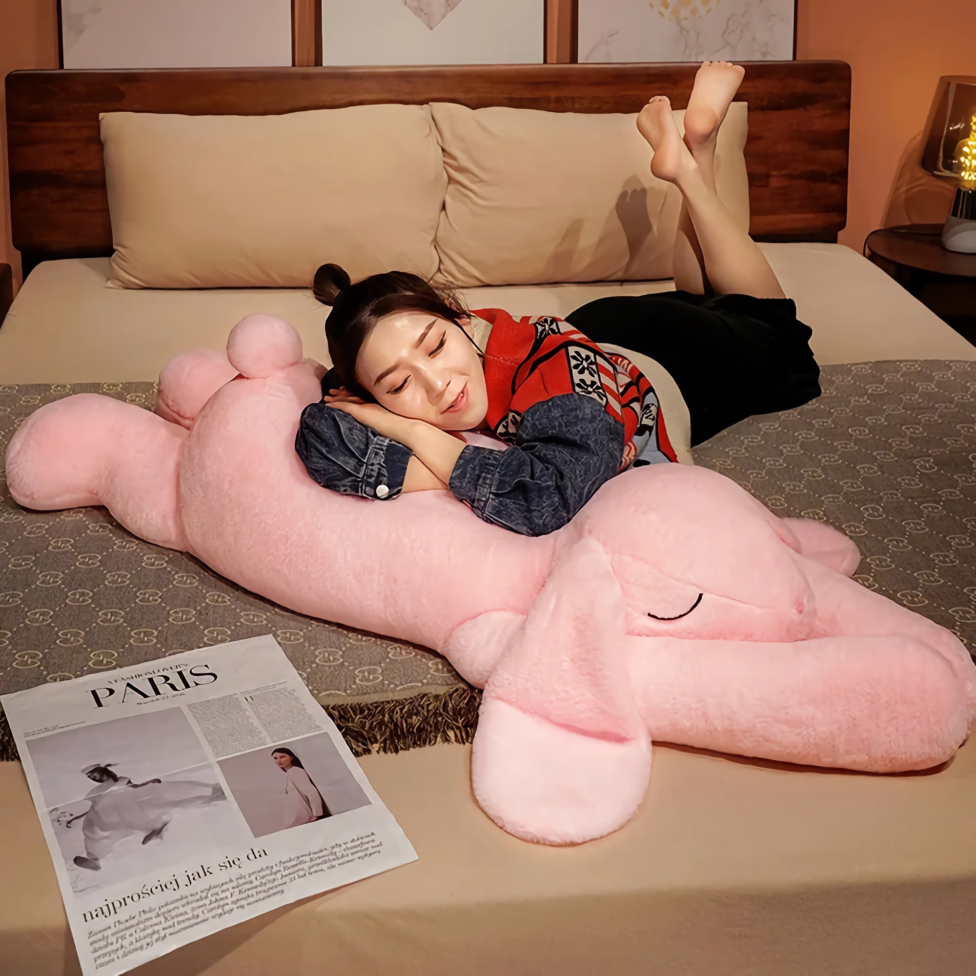 Dreamy Snuggle Bunnies Plush Rabbit Pillows - Hops and Pops - Cute - Plushies - Kawaii - Rabbit Plush - Size: Big