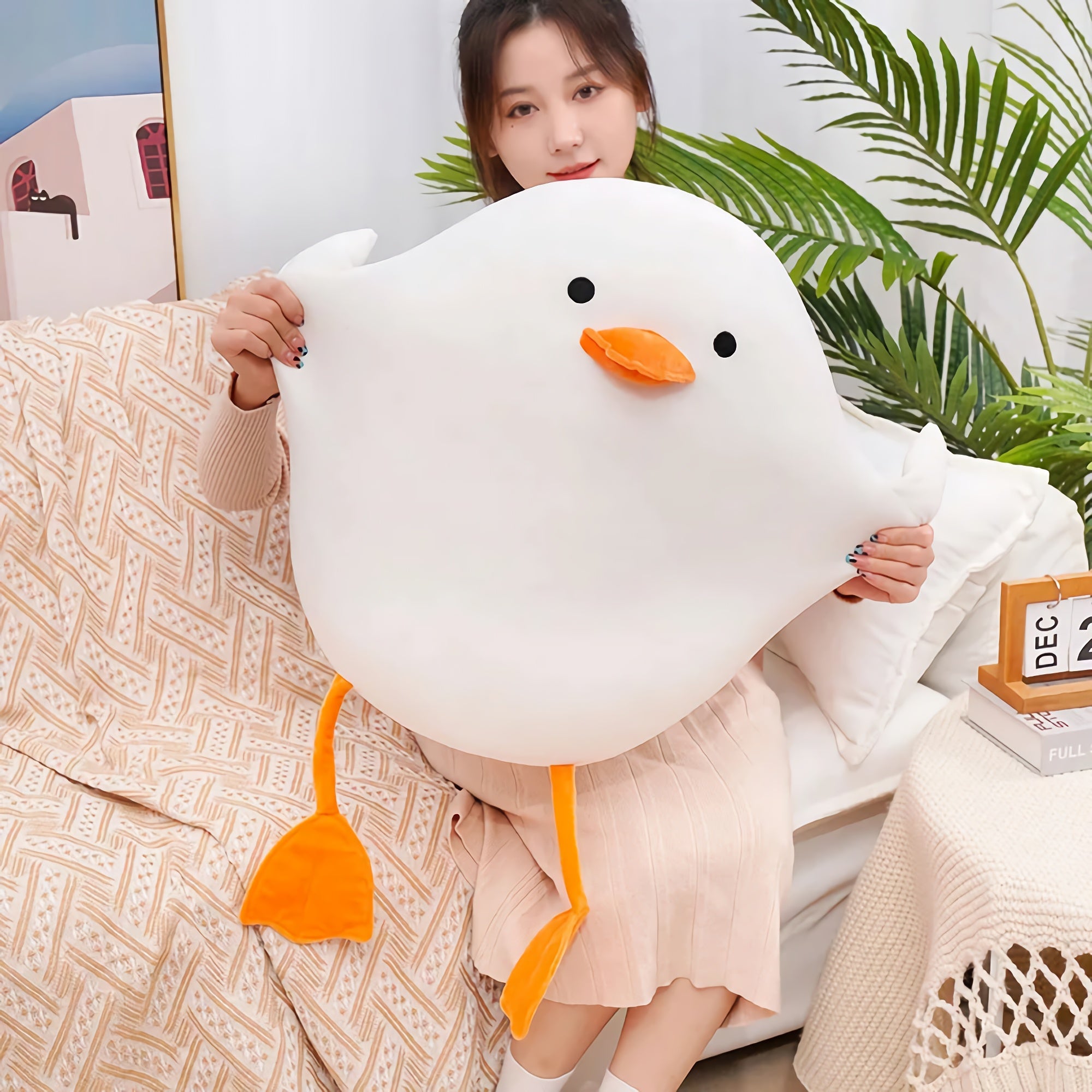 Flappy Legs Duck Plush - Hops and Pops - Cute - Plushies - Kawaii - Duck Plush - Shape: Fat/Chubby, Round