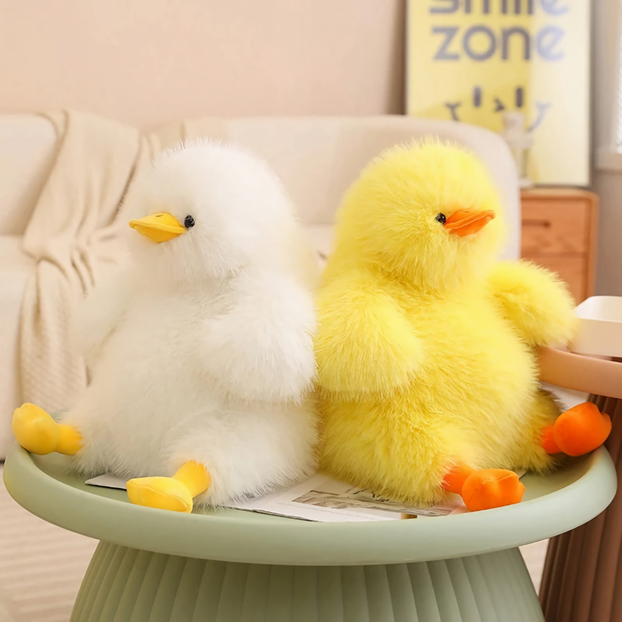 Fluffy Chubby Duck Plush Pillow - Hops and Pops - Cute - Plushies - Kawaii - Stuffed Animals
