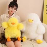 Fluffy Chubby Duck Plush Pillow - Hops and Pops - Cute - Plushies - Kawaii - Stuffed Animals