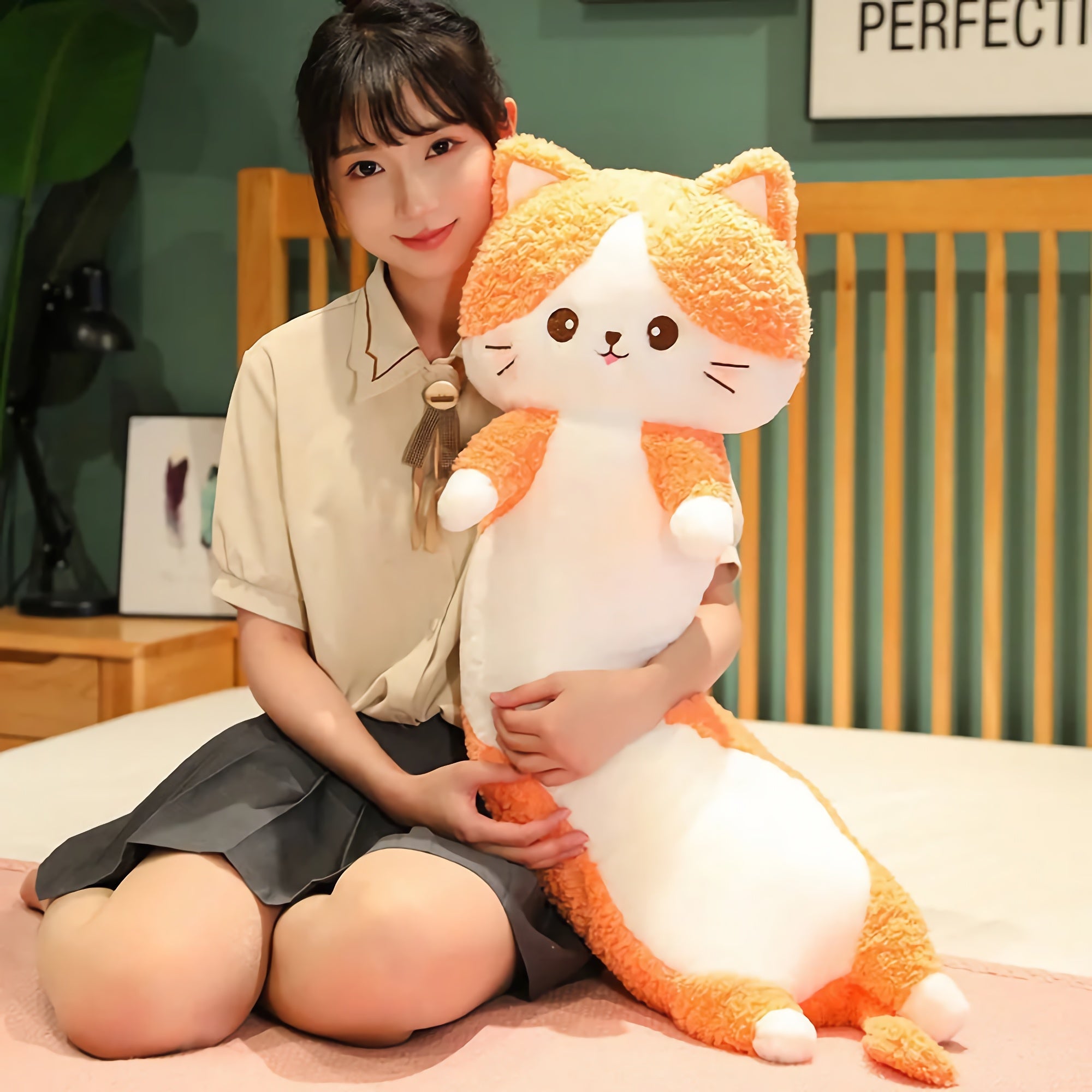 Furry Tail Kitties Looong Plushie - Hops and Pops - Cute - Plushies - Kawaii - Cat Plush - Features: Furry