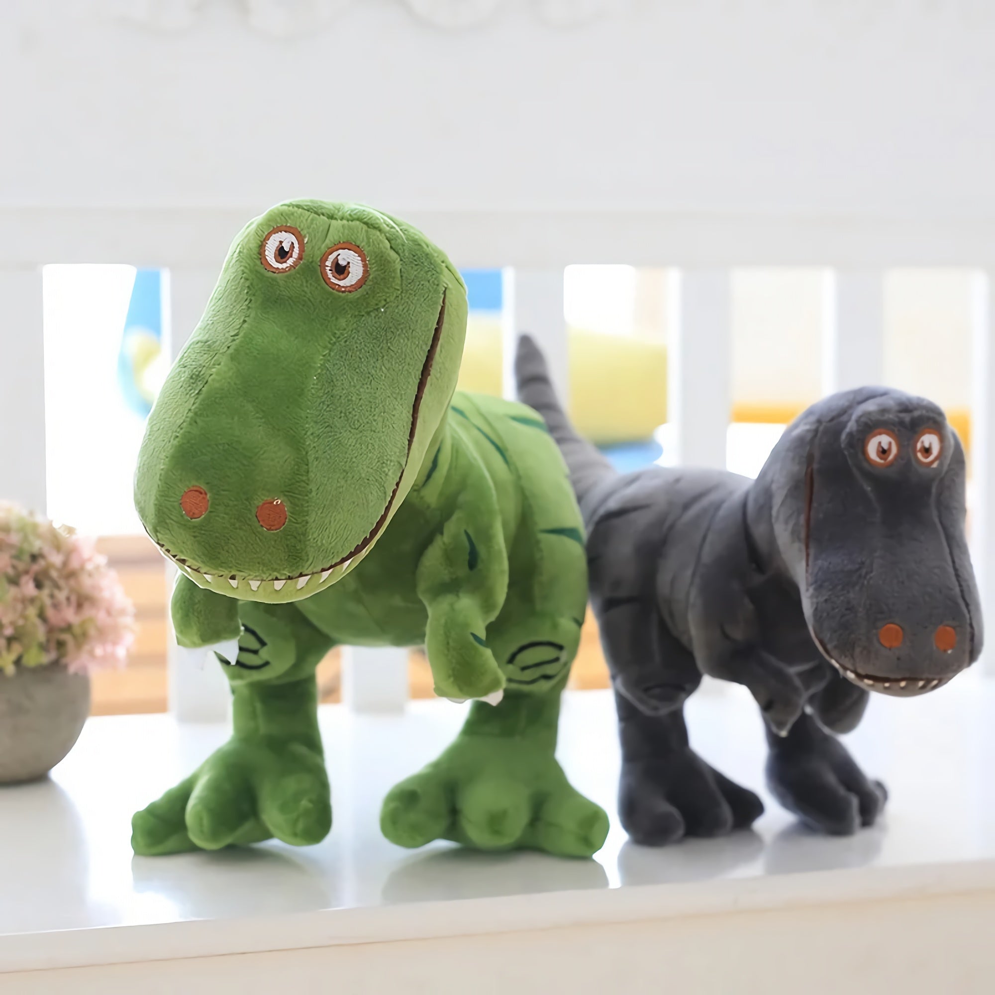 Grin-o-Saurus Happy T-Rex Plushies - Hops and Pops - Cute - Plushies - Kawaii - Dinosaur Plush - Stuffed Animals