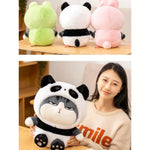 Grumpy Cosplay Cats Stuffed Animal Plushies in Cute Hoodies - Hops and Pops - Cute - Plushies - Kawaii - Cat Plush - Angry/Grumpy Plush