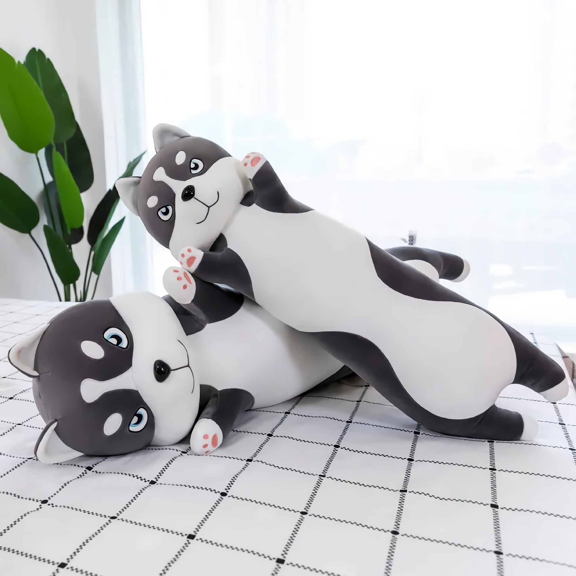 GrumpyPaw Husky, The Moody Hugger - Hops and Pops - Cute - Plushies - Kawaii - Dog Plush - Stuffed Animals