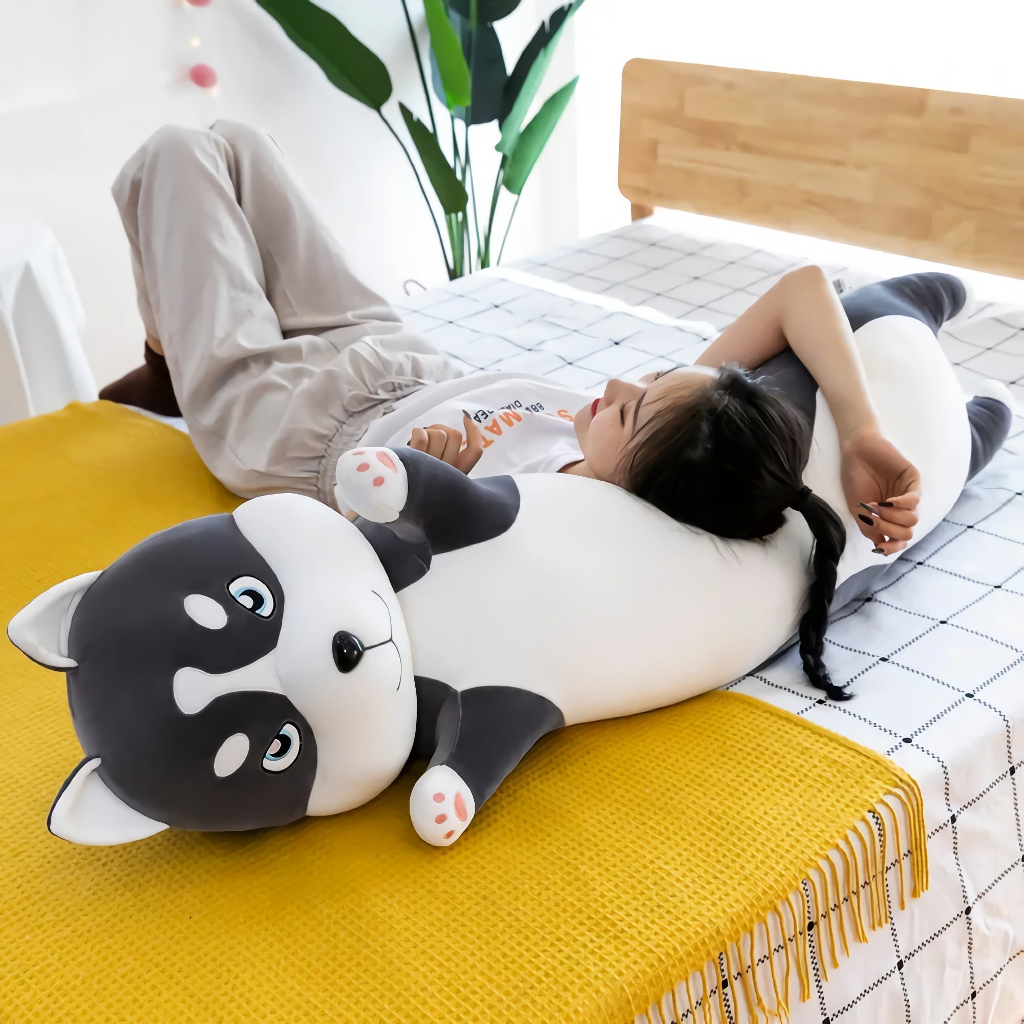GrumpyPaw Husky, The Moody Hugger - Hops and Pops - Cute - Plushies - Kawaii - Dog Plush - Stuffed Animals