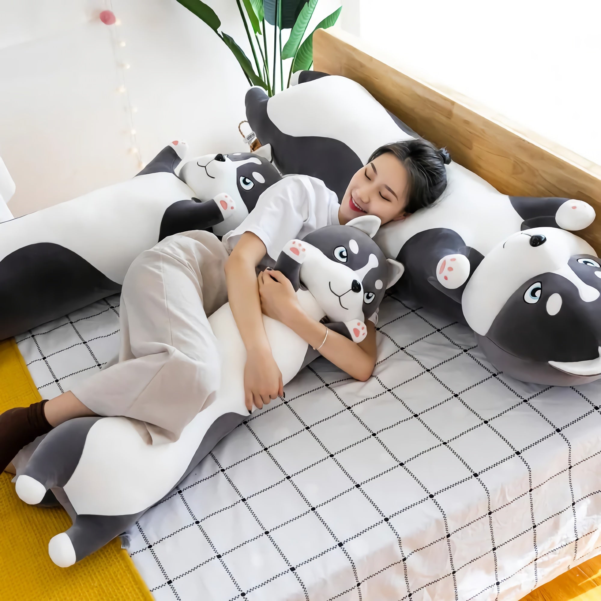 GrumpyPaw Husky, The Moody Hugger - Hops and Pops - Cute - Plushies - Kawaii - Dog Plush - Stuffed Animals