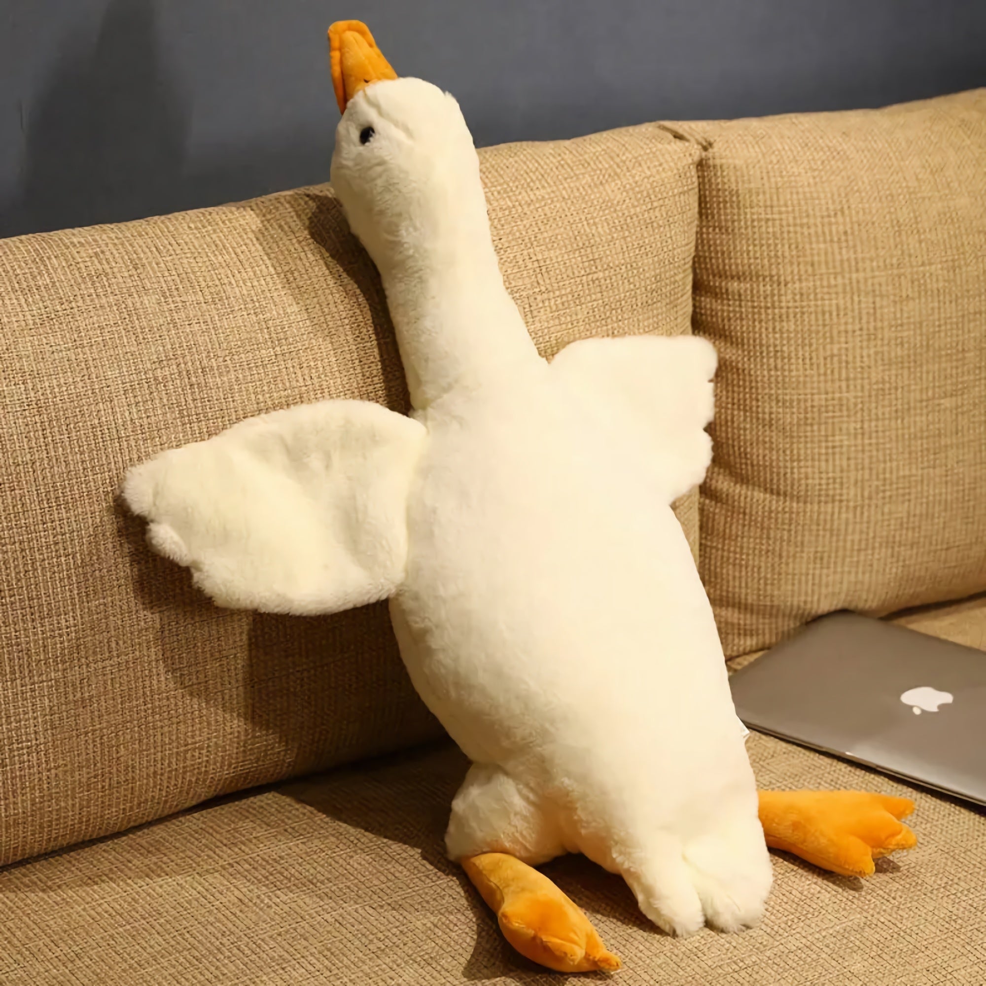 Honk & Snooze Giant Goose Looong Plush Pillow - Hops and Pops - Cute - Plushies - Kawaii - Duck Plush - Stuffed Animals