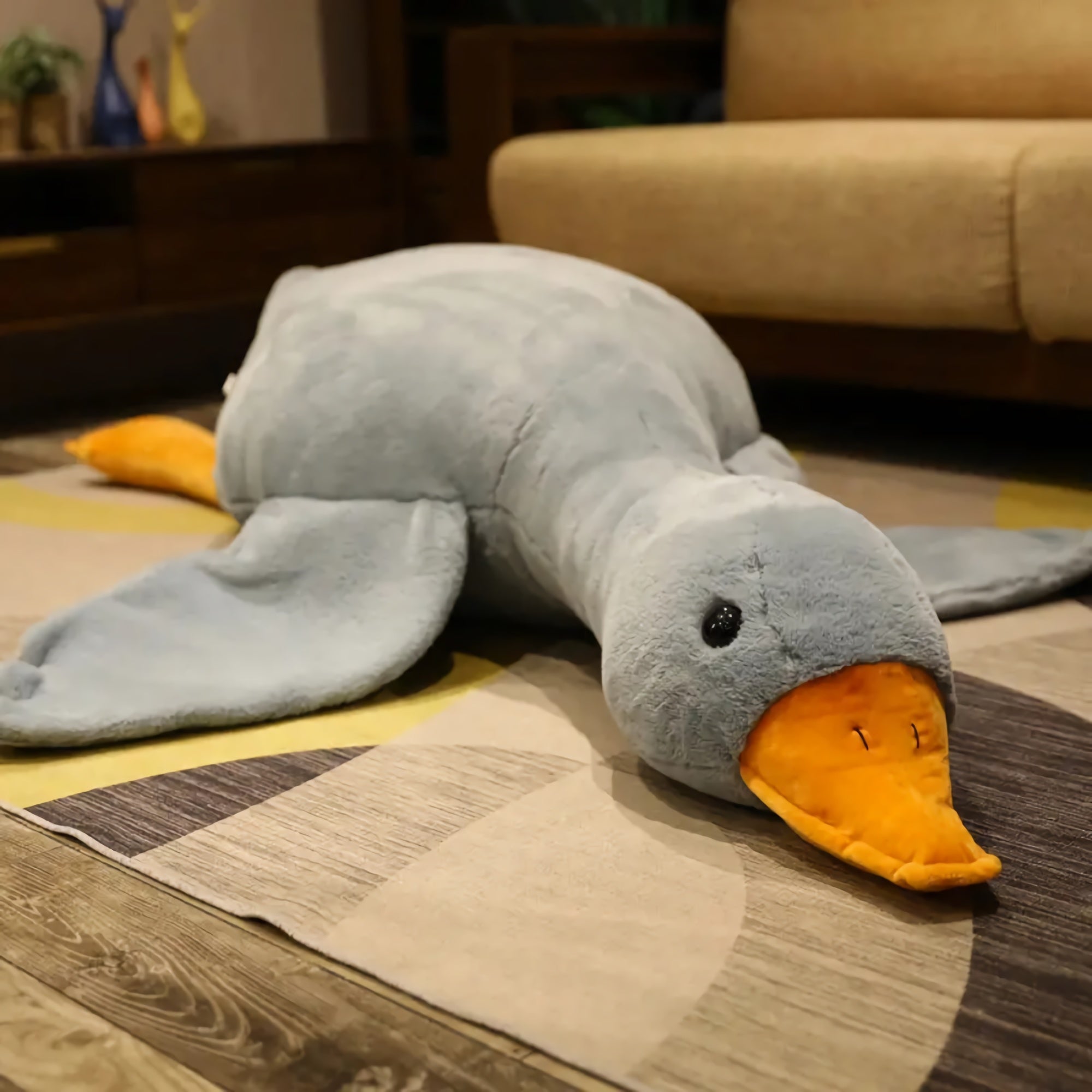 Honk & Snooze Giant Goose Looong Plush Pillow - Hops and Pops - Cute - Plushies - Kawaii - Duck Plush - Stuffed Animals