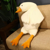 Honk & Snooze Giant Goose Looong Plush Pillow - Hops and Pops - Cute - Plushies - Kawaii - Duck Plush - Relaxed Plush, Sleepy Plush