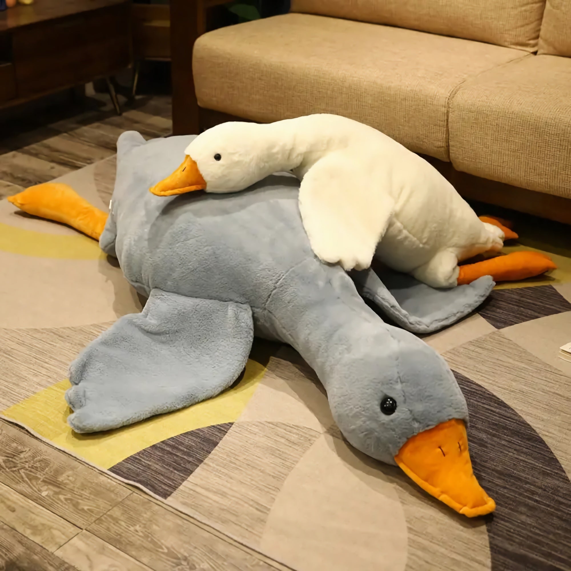 Honk & Snooze Giant Goose Looong Plush Pillow - Hops and Pops - Cute - Plushies - Kawaii - Duck Plush - Stuffed Animals