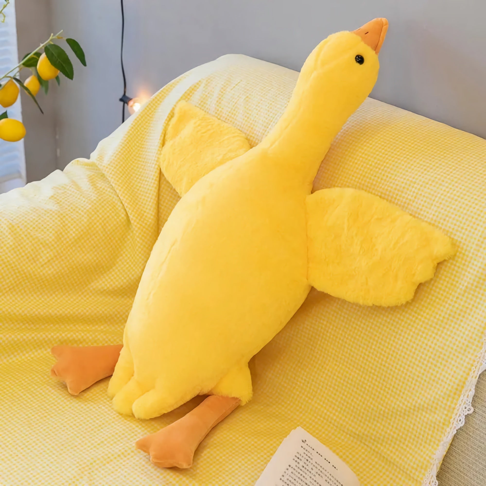 Honk & Snooze Giant Goose Looong Plush Pillow - Hops and Pops - Cute - Plushies - Kawaii - Duck Plush - Stuffed Animals