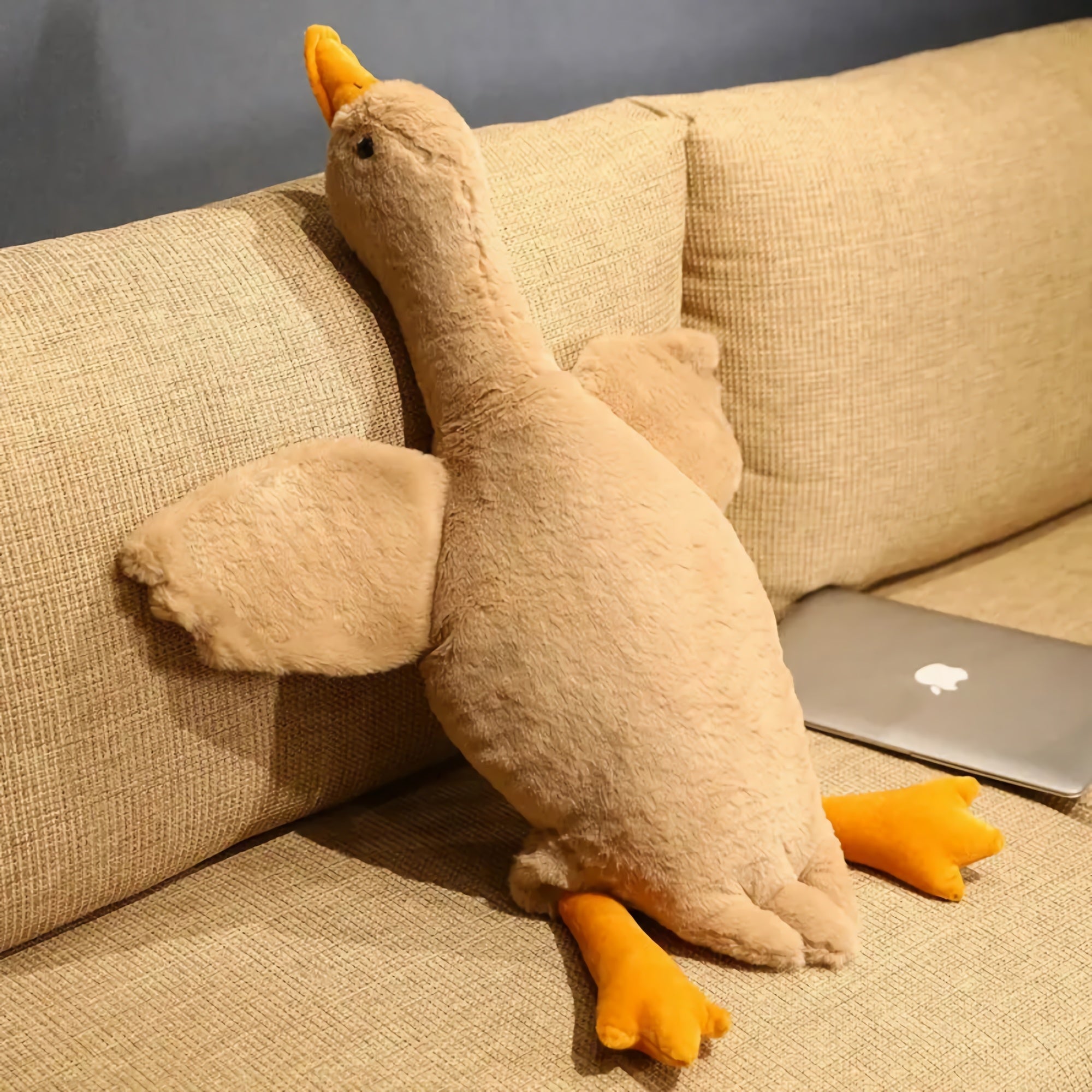 Honk & Snooze Giant Goose Looong Plush Pillow - Hops and Pops - Cute - Plushies - Kawaii - Duck Plush - Stuffed Animals