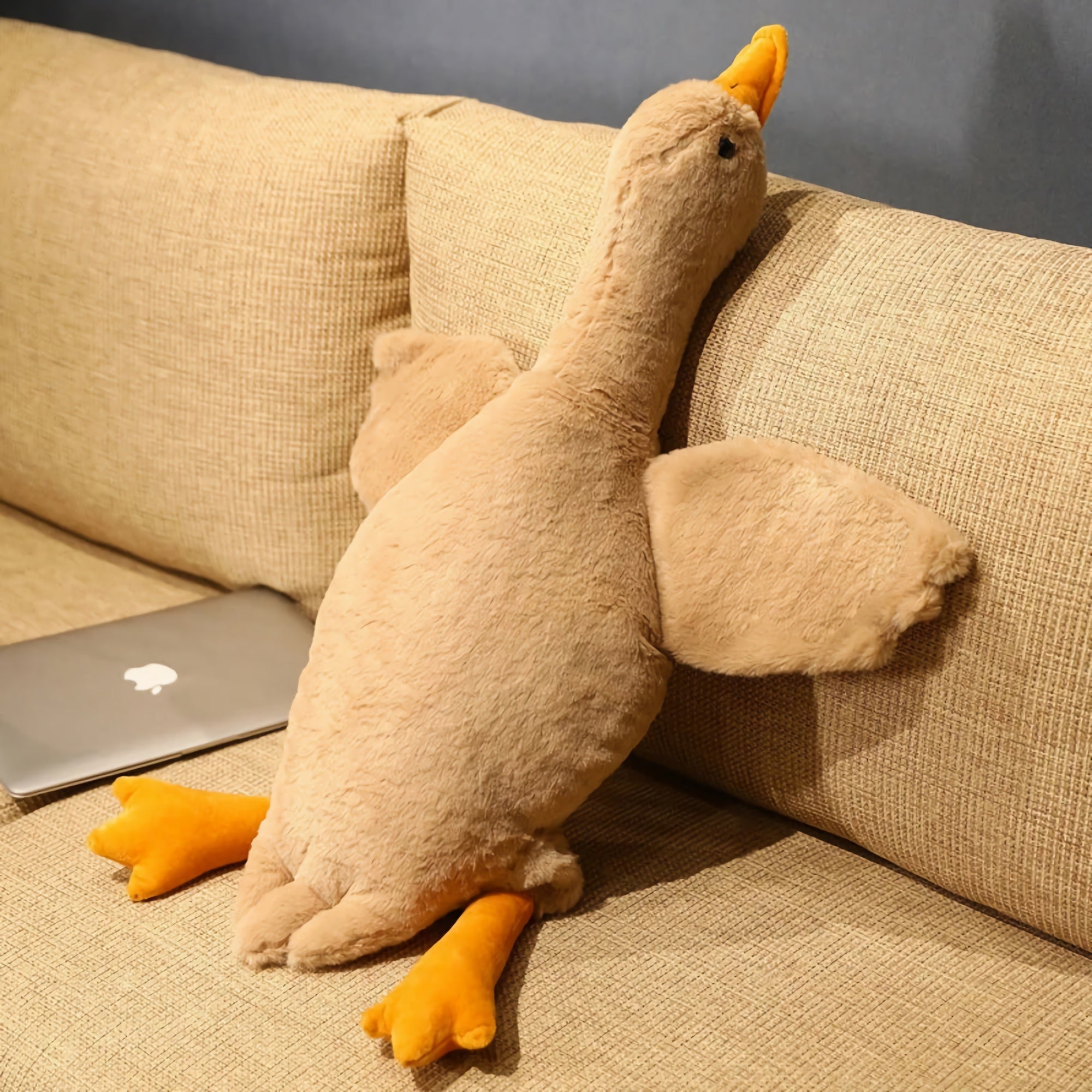 Honk & Snooze Giant Goose Looong Plush Pillow - Hops and Pops - Cute - Plushies - Kawaii - Duck Plush - Stuffed Animals