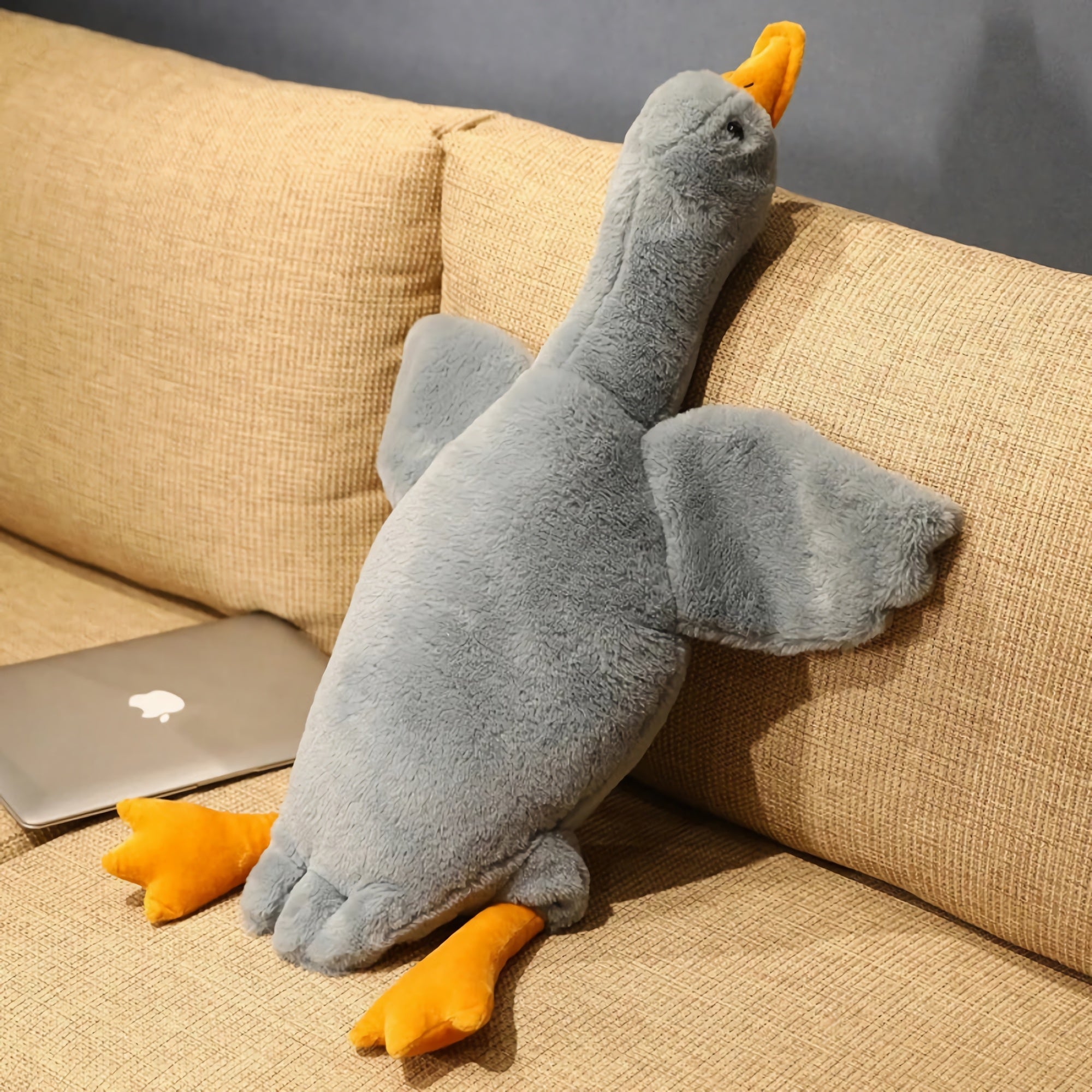 Honk & Snooze Giant Goose Looong Plush Pillow - Hops and Pops - Cute - Plushies - Kawaii - Duck Plush - Stuffed Animals