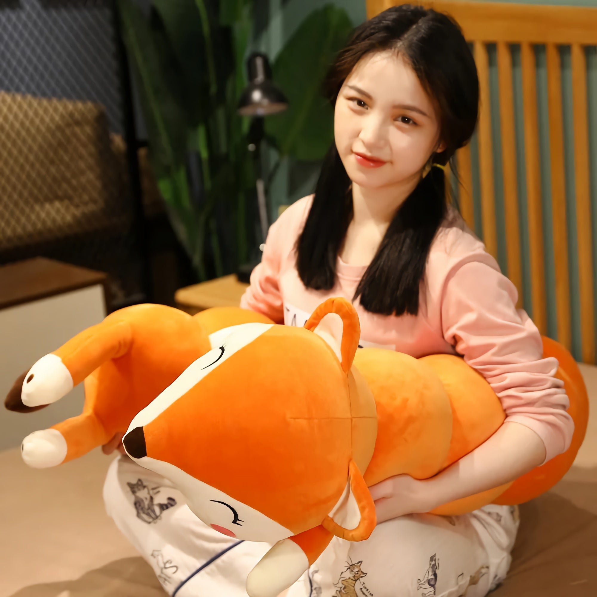 HugglePillar Fox & Frog Caterpillar Looong Plushie - Hops and Pops - Cute - Plushies - Kawaii - Stuffed Animals