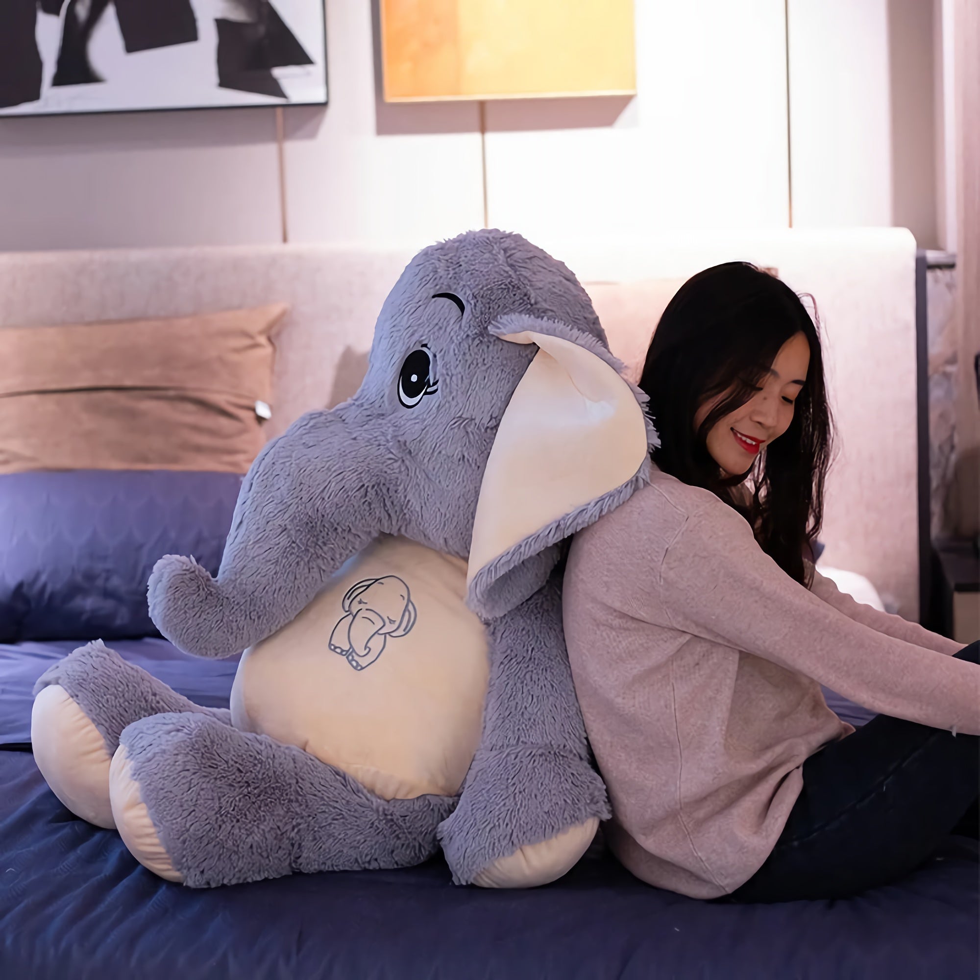 Jumbo Cute Snugglephant Elephant Plush - Hops and Pops - Cute - Plushies - Kawaii - Elephant Plush - Stuffed Animals