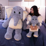 Jumbo Cute Snugglephant Elephant Plush - Hops and Pops - Cute - Plushies - Kawaii - Elephant Plush - Features: Furry