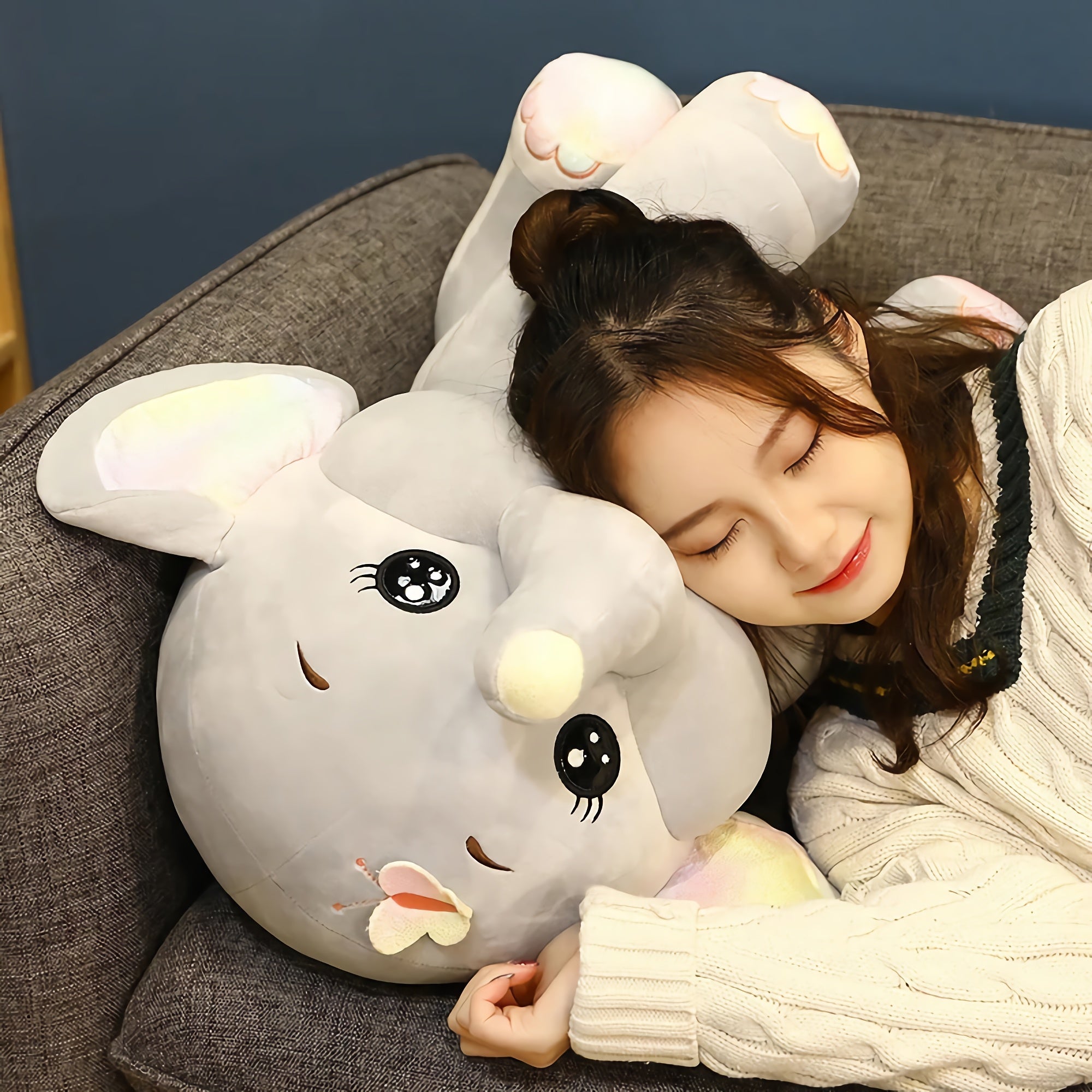 Jumbo Jolly Elephant Plush - Hops and Pops - Cute - Plushies - Kawaii - Elephant Plush - Stuffed Animals