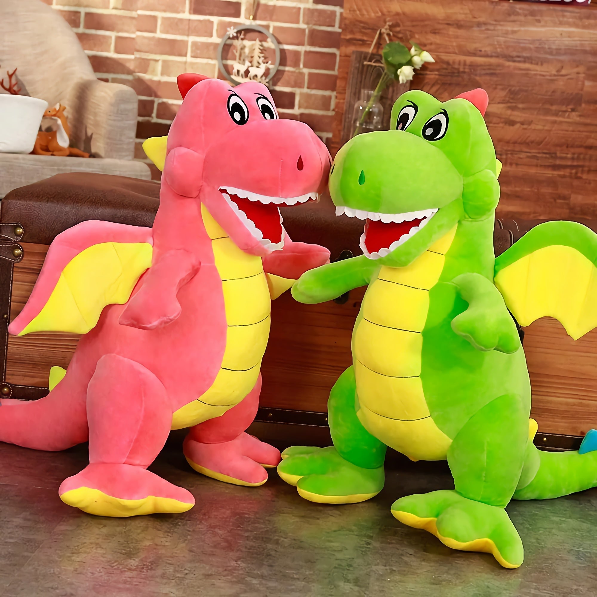 Jumbo Tyrannosaurus Dino Buddies Plush - Hops and Pops - Cute - Plushies - Kawaii - Dinosaur Plush - Stuffed Animals
