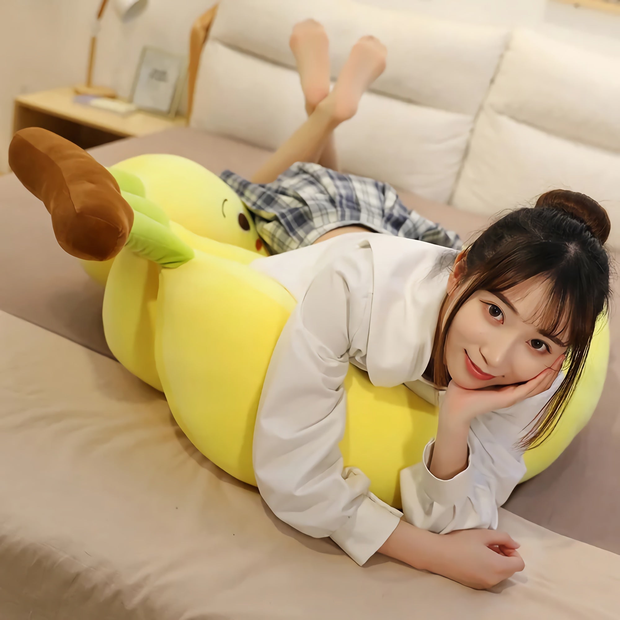 Kawaii Banana Yummy Plushie - Hops and Pops - Cute - Plushies - Kawaii - Fruits Plush - Stuffed Animals