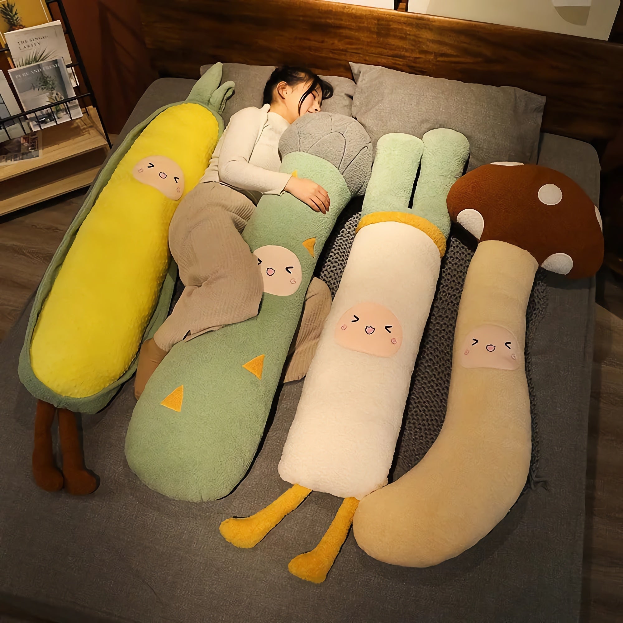 Kawaii Veggie Hug Buds Plush Pillows - Hops and Pops - Cute - Plushies - Kawaii - Vegetables Plush - Stuffed Animals