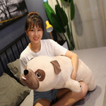 Lazy Pug Loaf Plush - Hops and Pops - Cute - Plushies - Kawaii - Dog Plush - Stuffed Animals