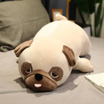Lazy Pug Loaf Plush - Hops and Pops - Cute - Plushies - Kawaii - Dog Plush - Size: Small - Size: Big