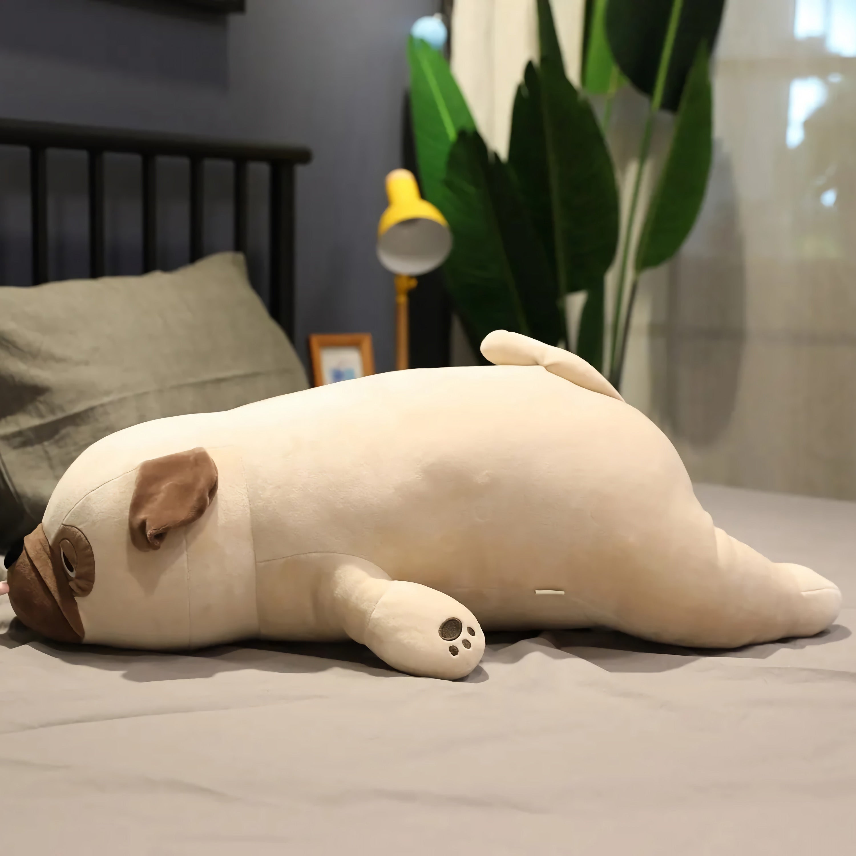 Lazy Pug Loaf Plush - Hops and Pops - Cute - Plushies - Kawaii - Dog Plush - Pet Animals Plush