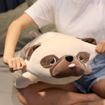 Lazy Pug Loaf Plush - Hops and Pops - Cute - Plushies - Kawaii - Dog Plush - Stuffed Animals