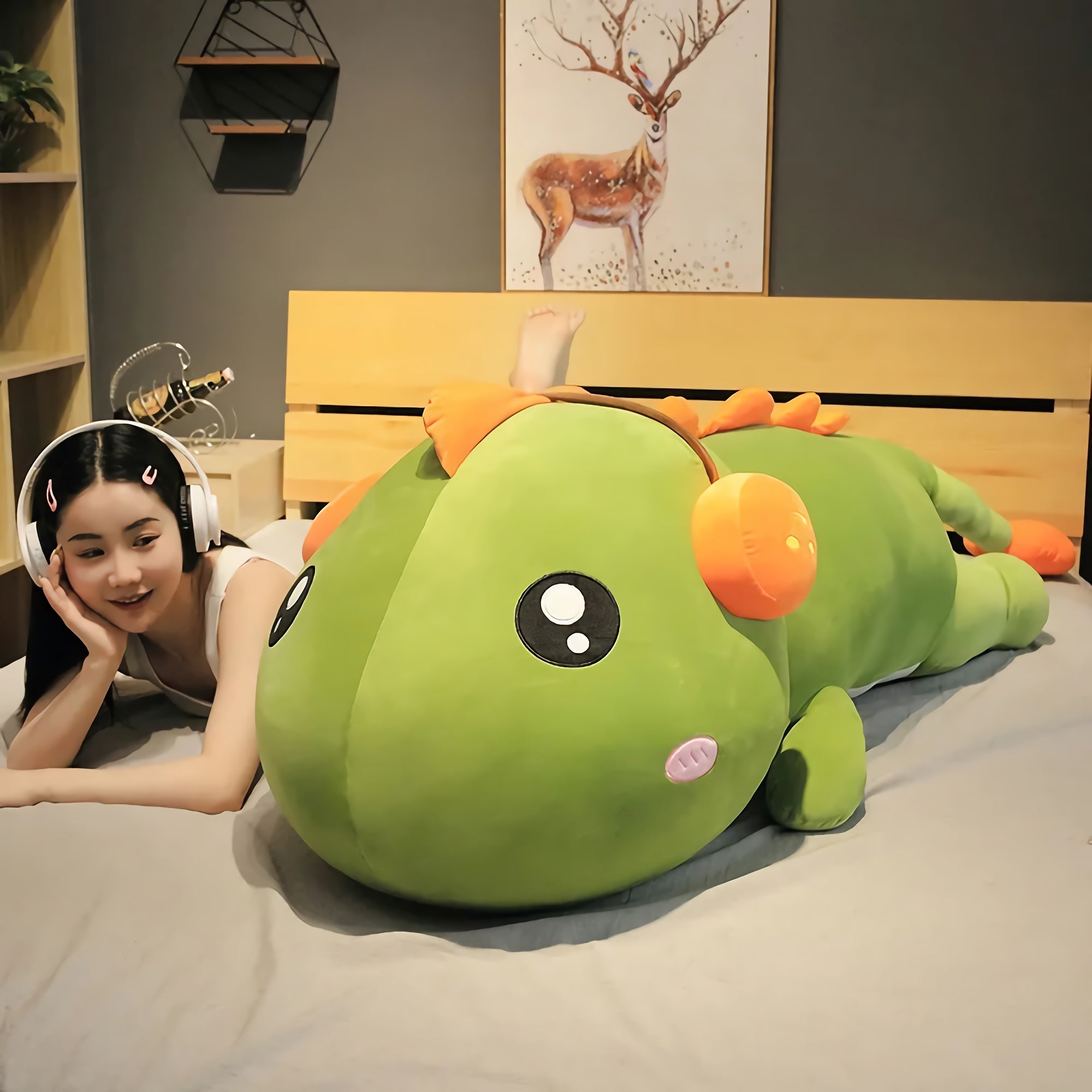 Lofi Looong Dino Plush - Hops and Pops - Cute - Plushies - Kawaii - Dinosaur Plush - Stuffed Animals