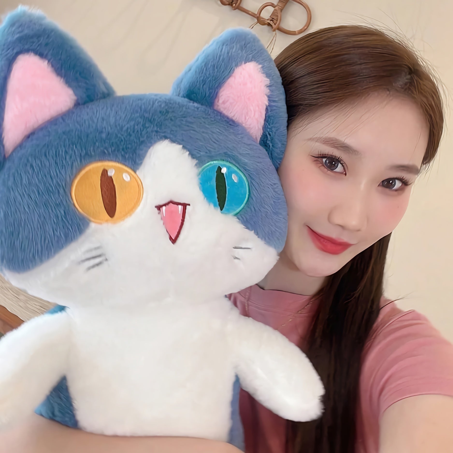 Meowrine, The Mystical Shark Cat Plush - Hops and Pops - Cute - Plushies - Kawaii - Cat Plush - Fantasy & Mythical Creatures Plush, Pet Animals Plush, Aquatic Creatures Plush
