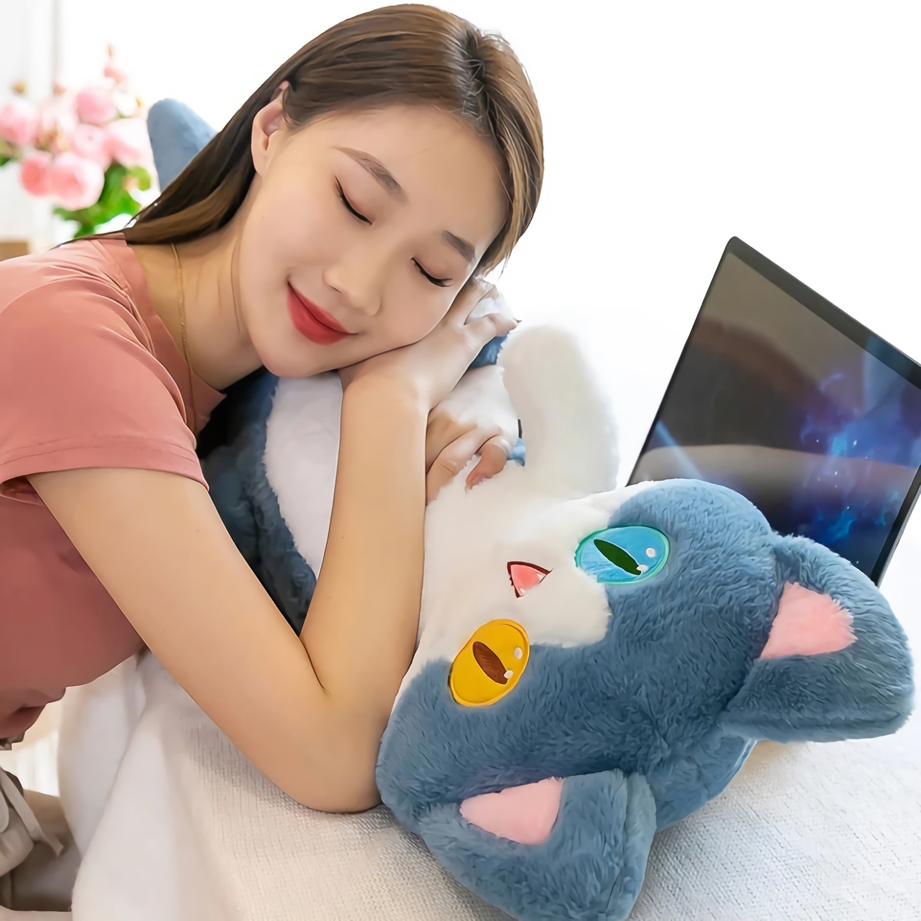 Meowrine, The Mystical Shark Cat Plush - Hops and Pops - Cute - Plushies - Kawaii - Cat Plush - Shape: Long