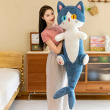 Meowrine, The Mystical Shark Cat Plush - Hops and Pops - Cute - Plushies - Kawaii - Cat Plush - Blue