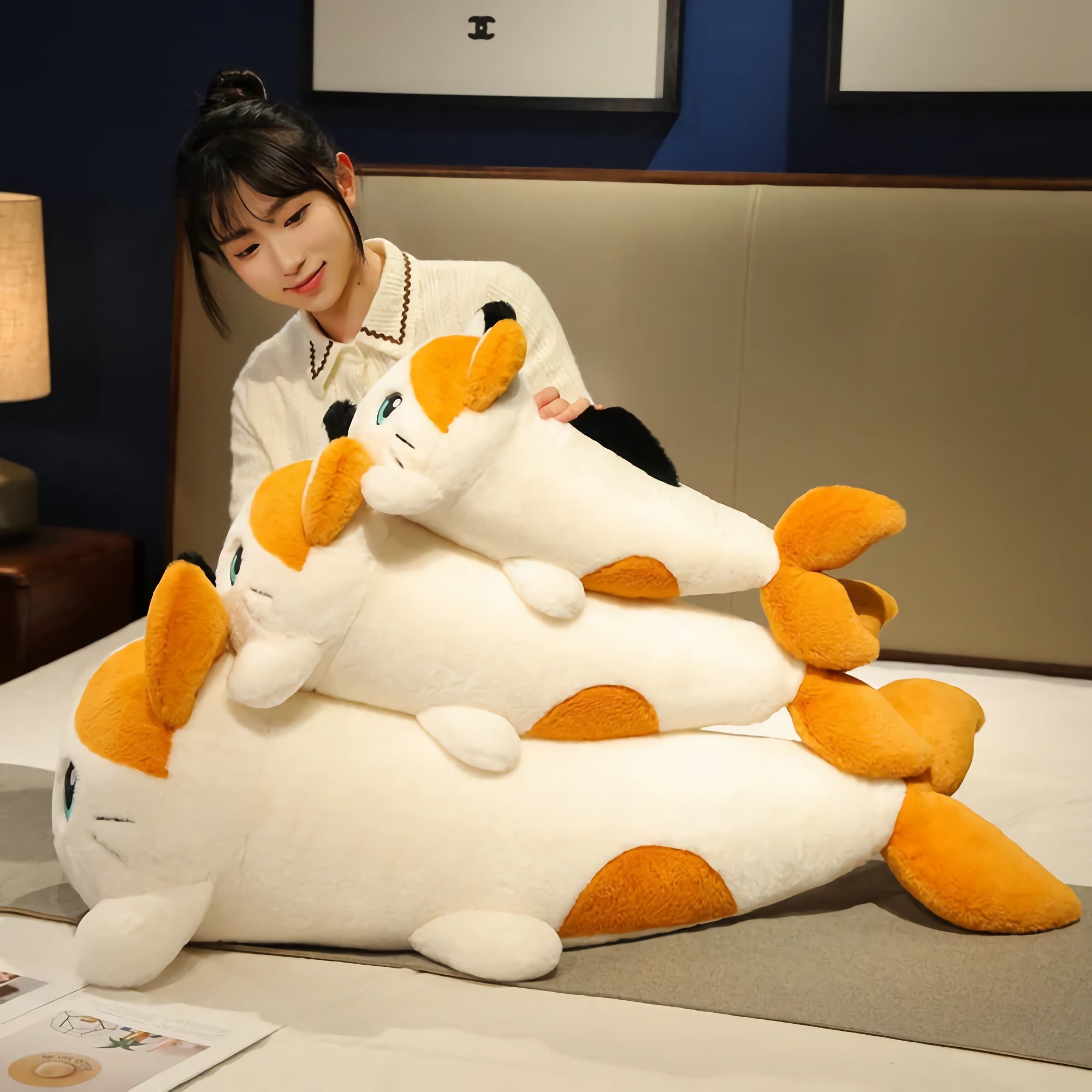 Mermeow Plush Magical Cat-Fish Pillow - Hops and Pops - Cute - Plushies - Kawaii - Stuffed Animals