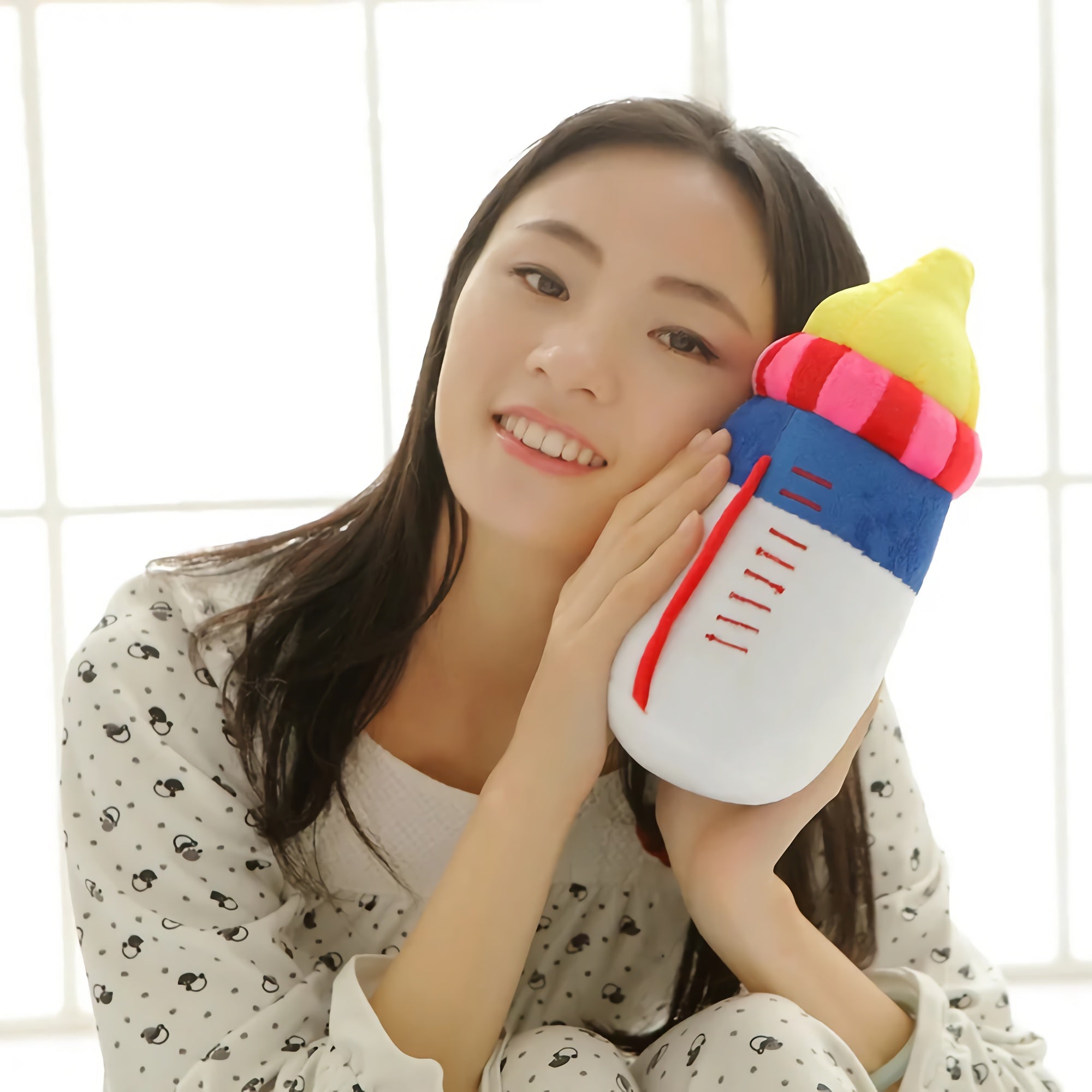 Milky Snuggle Bottle, Soft Plush Hug Buddy - Hops and Pops - Cute - Plushies - Kawaii - Sweets Plush - Stuffed Animals