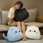 Mochi Meow Chubby Cat Plushie - Hops and Pops - Cute - Plushies - Kawaii - Cat Plush - White - Orange - Black - Blue