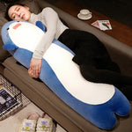 Mood Sharks, Looong Plush Sea Pals - Hops and Pops - Cute - Plushies - Kawaii - Shark Plush - Blue - White