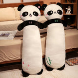 Panda Cuddle Plush Bolster Pillow - Hops and Pops - Cute - Plushies - Kawaii - Panda Plush - Stuffed Animals