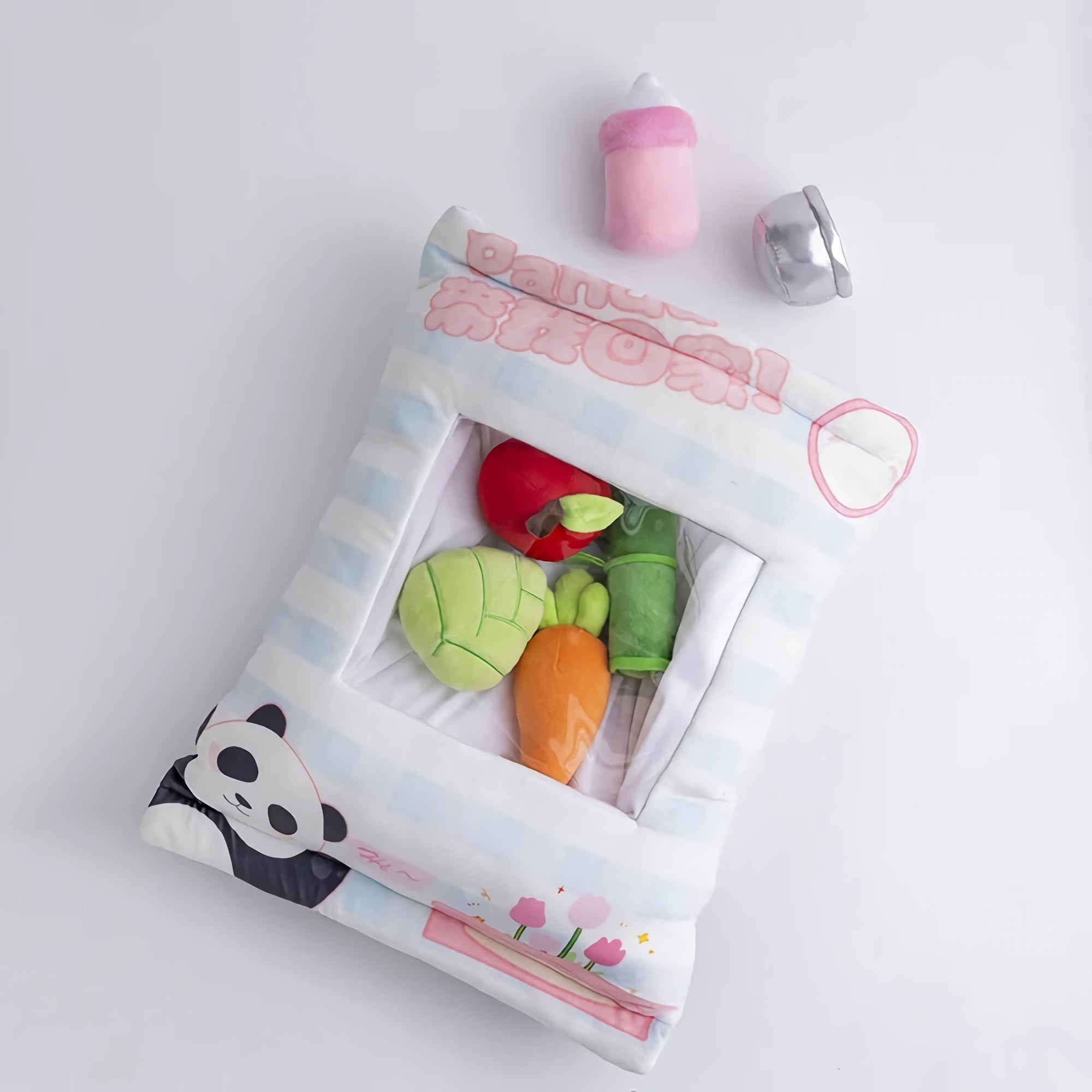 Panda Snack Pals Peekaboo Plush Set - Hops and Pops - Cute - Plushies - Kawaii - Panda Plush - Stuffed Animals