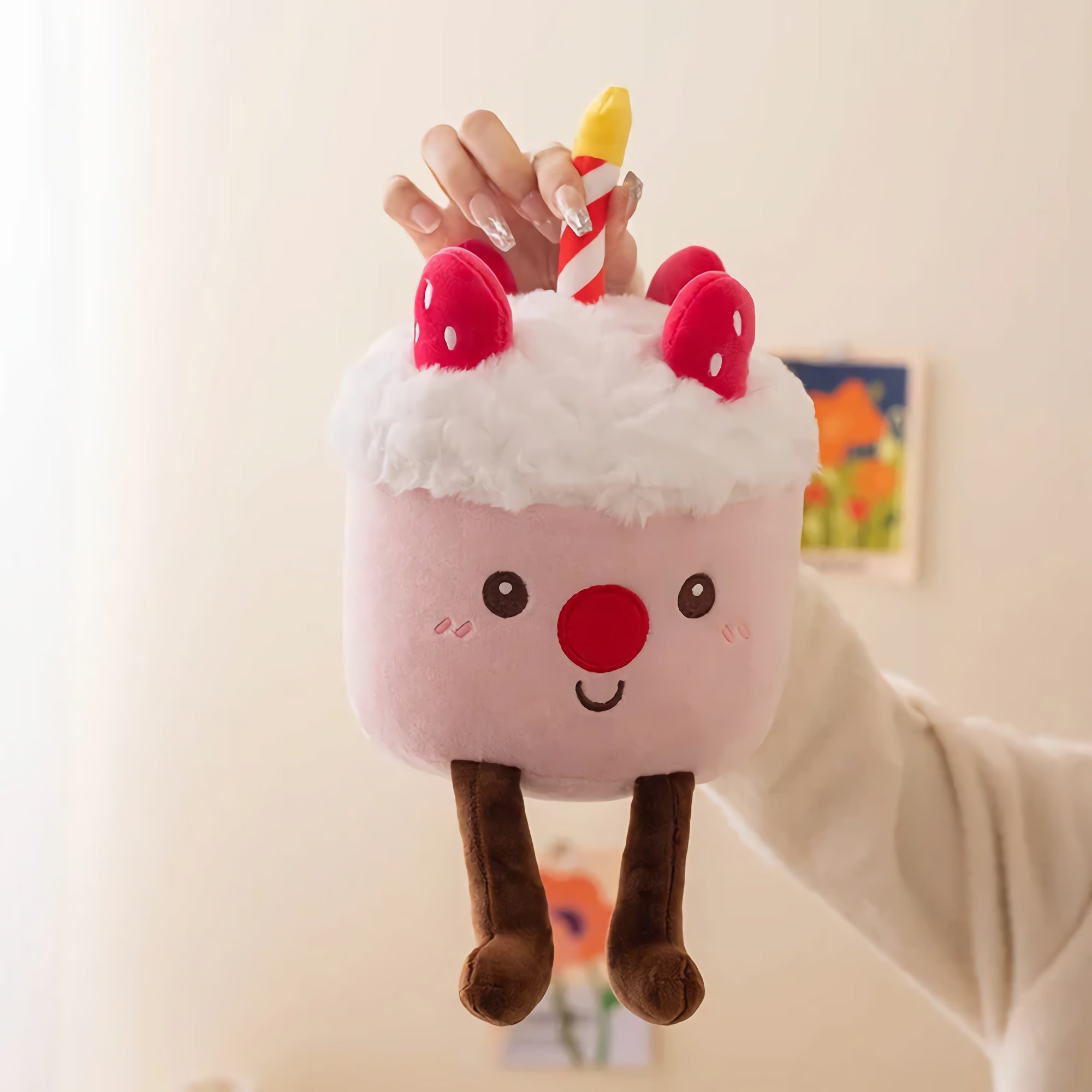 Party Puff Cakes, Kawaii Dessert Plush Buddies - Hops and Pops - Cute - Plushies - Kawaii - Sweets Plush - Stuffed Animals